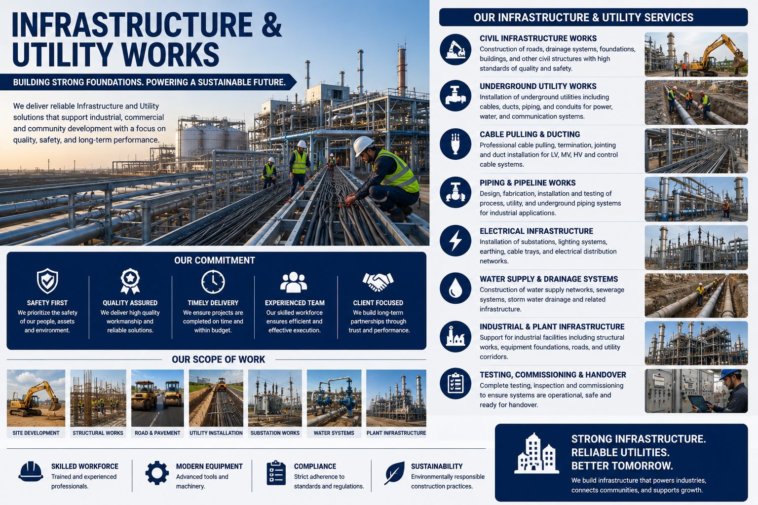 Infrastructure and utility service